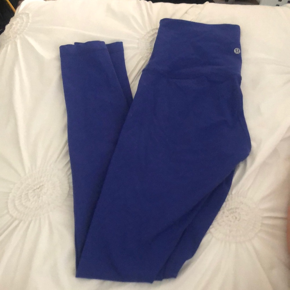 LuLuLemon full length royal blue leggings